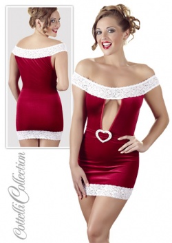 Xmas Minikleid Santa Heart
