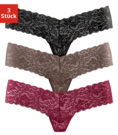 Auch für den Alltag geeignet: Brazil-Slips ouvert im 3er Pack mit überlappendem offenen Schrittbereich.